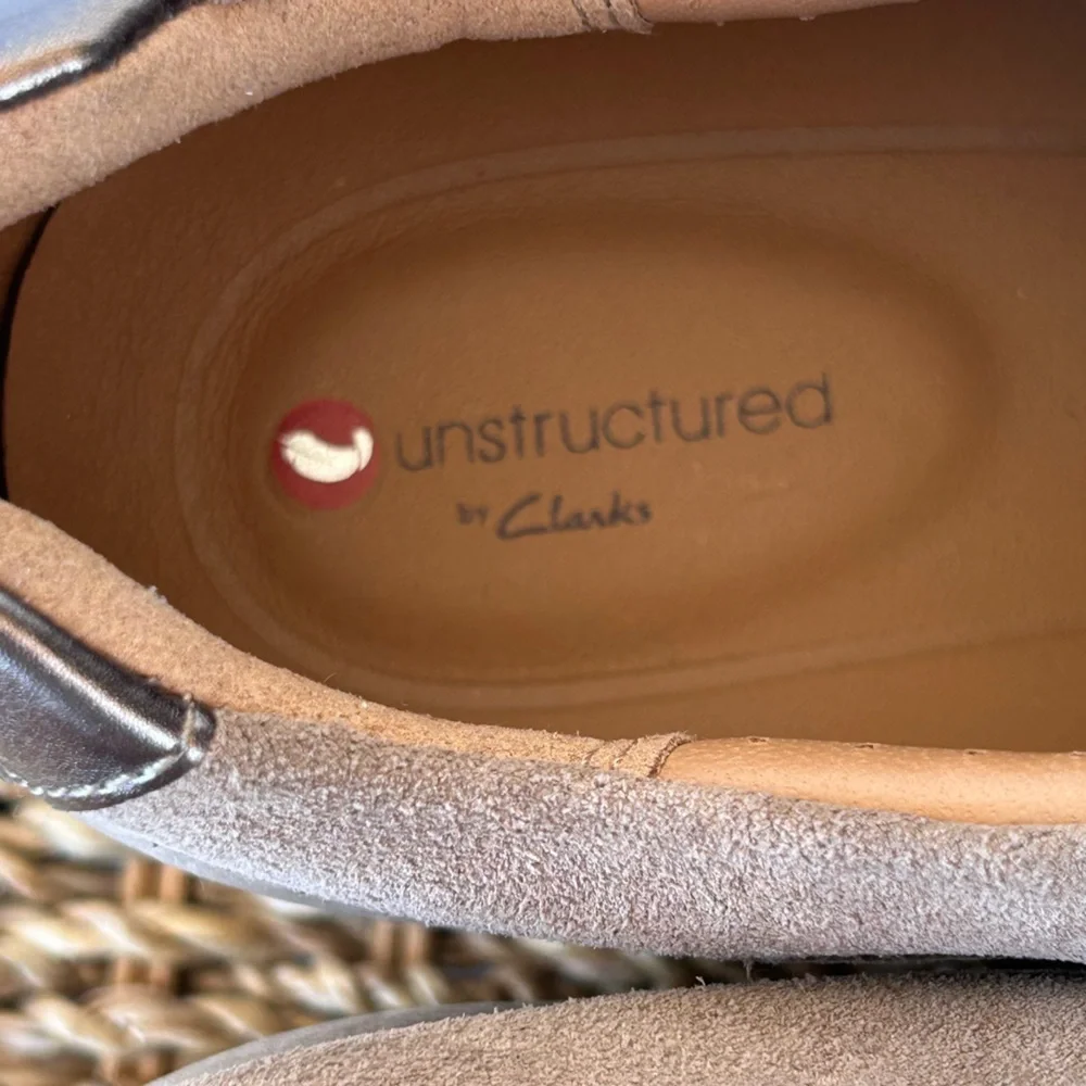 Clarks‎ Unstructured Women’s Leather Un Adorn Lo Sneaker Taupe Size 10M